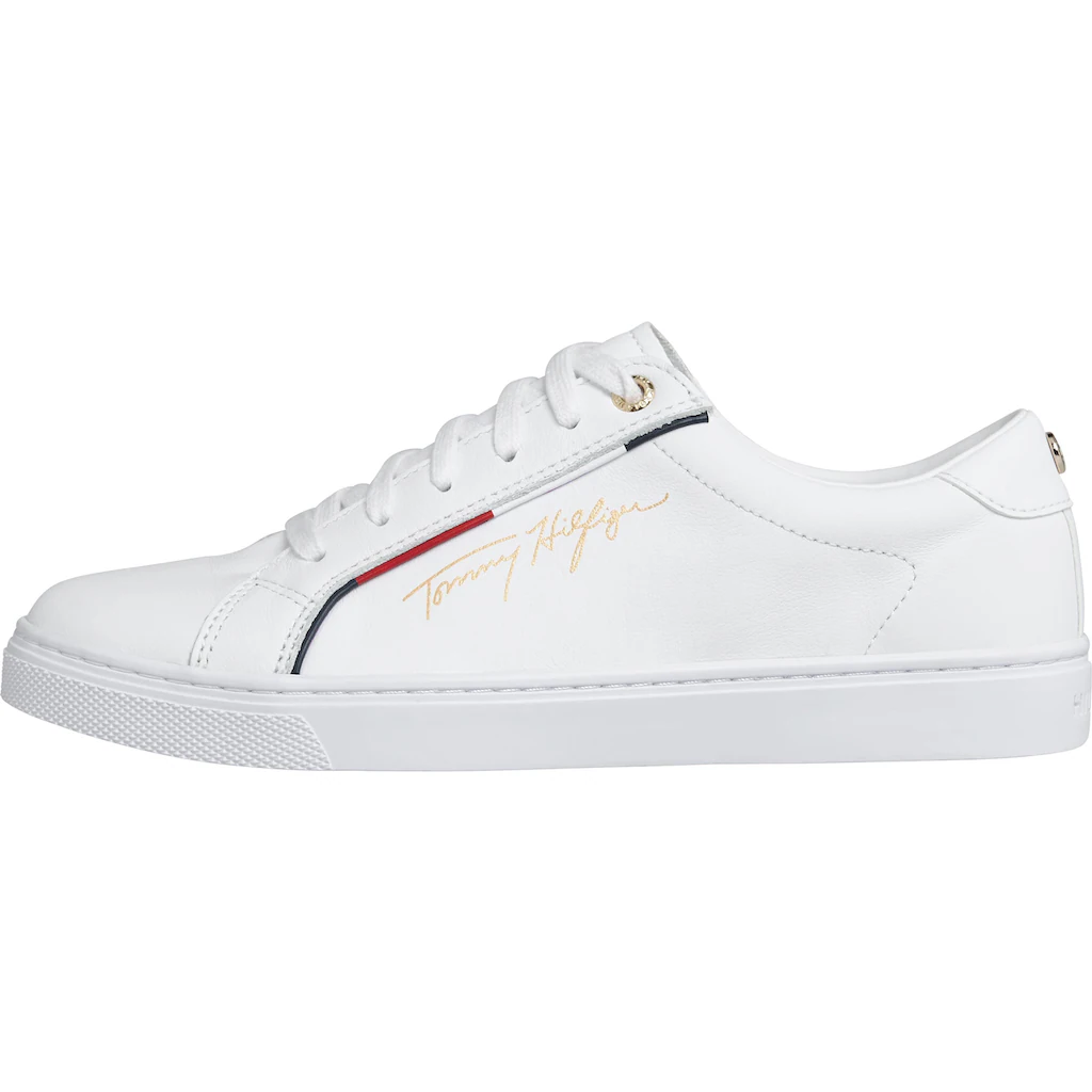 Tommy Hilfiger Sneaker »TOMMY HIFLIGER SIGNATURE SNEAKER« mit bunter Paspellierung Freizeitschuh Halbschuh Schnürschuh auf Rechnung online kaufen