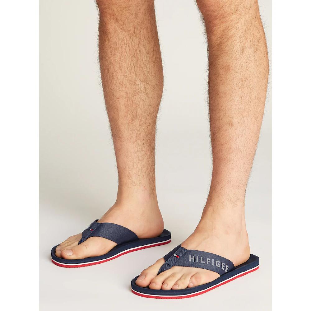 Tommy Hilfiger Zehentrenner »COMFORT HILFIGER BEACH SANDAL« Dianette Badeschuh Schlupfschuh Mit Logoschriftzug Online Bestellen