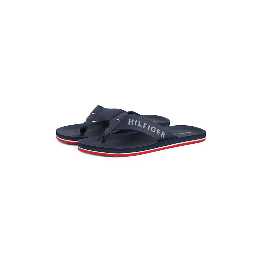 Tommy Hilfiger Zehentrenner »COMFORT HILFIGER BEACH SANDAL« Dianette Badeschuh Schlupfschuh Mit Logoschriftzug Online Bestellen