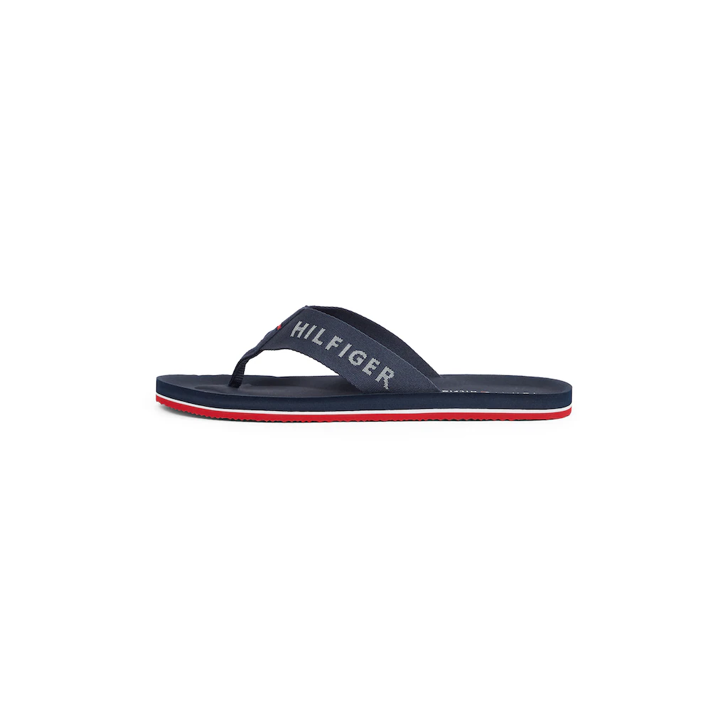Tommy Hilfiger Zehentrenner »COMFORT HILFIGER BEACH SANDAL« Dianette Badeschuh Schlupfschuh mit Logoschriftzug online bestellen