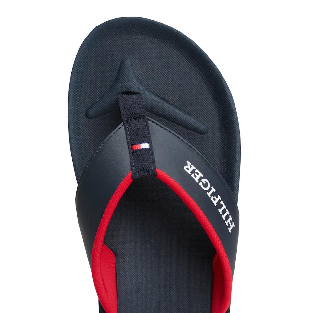 Tommy Hilfiger Zehentrenner »PADDED COMFORT HILFIGER B SANDAL« Dianette Sommerschuh Schlappen Badeschuh Mit Logoschriftzug ▷ Für