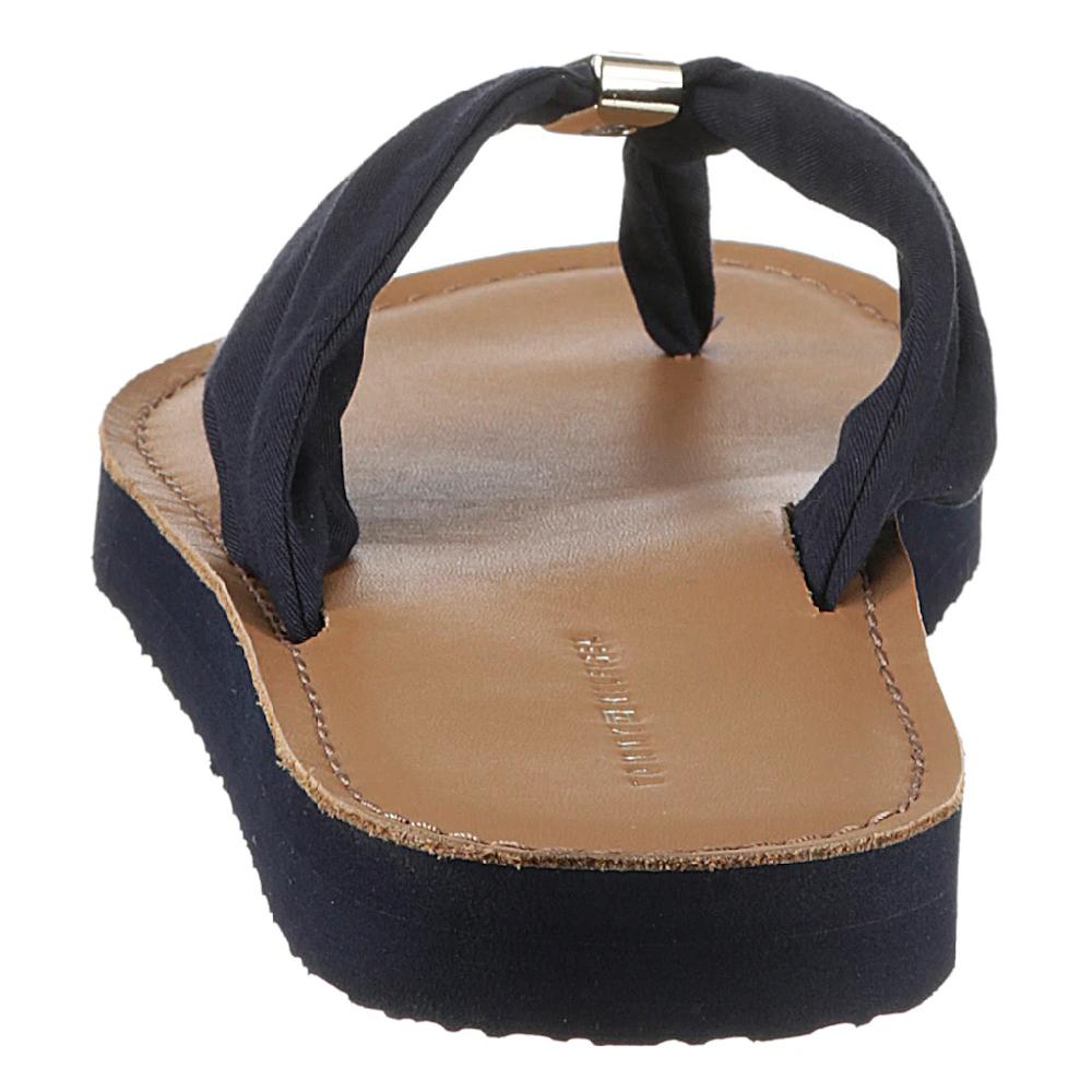 Tommy Hilfiger Zehentrenner »TH ELEVATED BEACH SANDAL« Sommerschuh Bequemschuh Flats Schlappen Mit TH-Schmuckelement