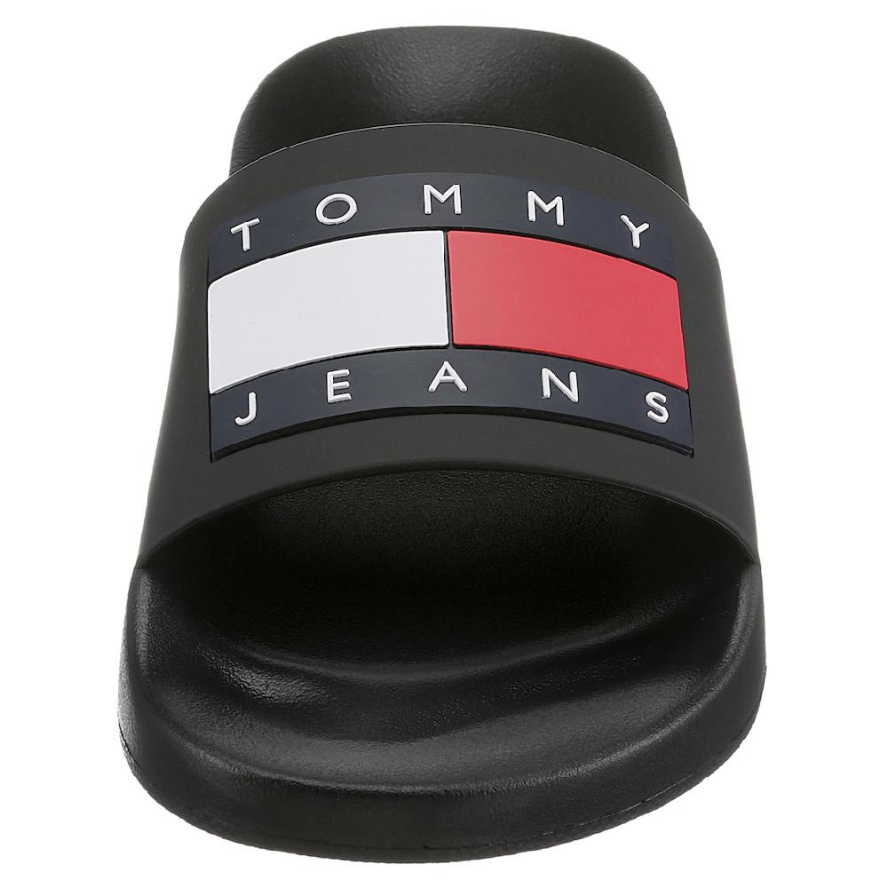 Tommy Jeans Badepantolette »TOMMY JEANS POOL SLIDE ESS« Sommerschuh Poolslides Schlappen Mit Plakativer Logoflag Kaufen