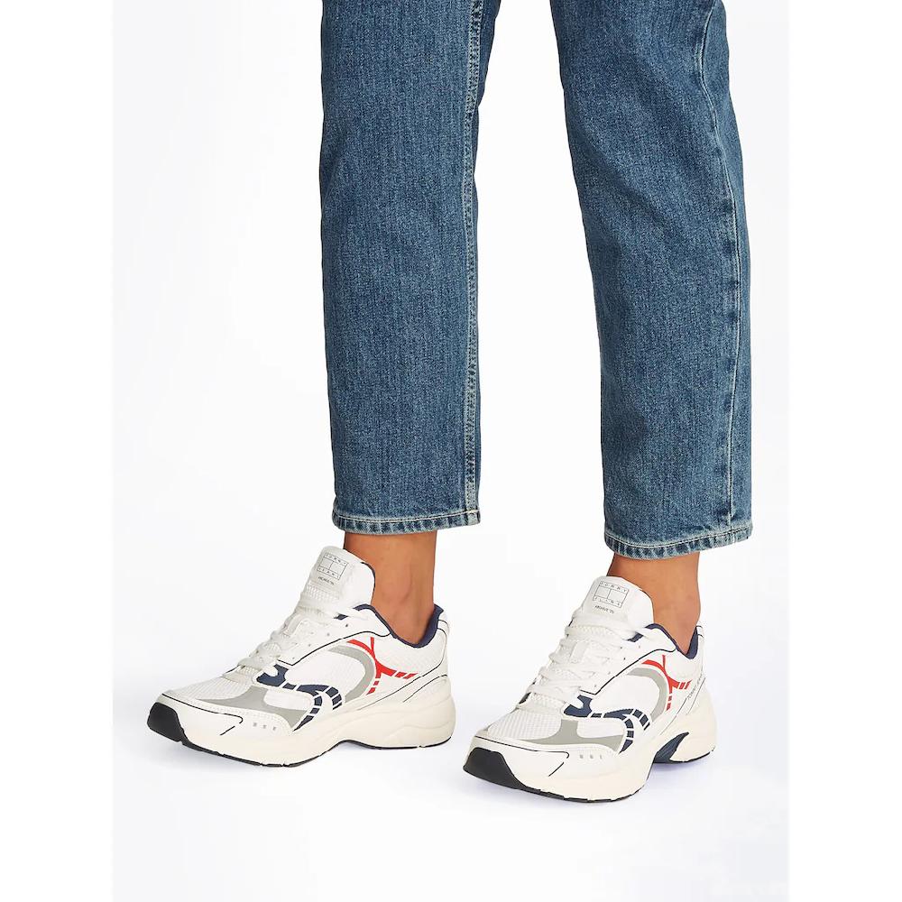 Tommy Jeans Keilsneaker »ARCHIVE'25« Freizeitschuh Halbschuh Schnürschuh Mit Kontrastbesätzen Kaufen