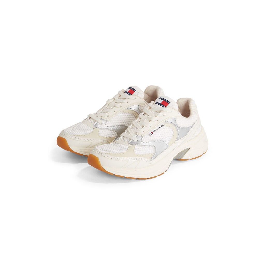 Tommy Jeans Keilsneaker »THE CONEY METALLIC« Freizeitschuh Schnürschuh Halbschuh Ugly-Sneaker Logo-Aufnäher bestellen
