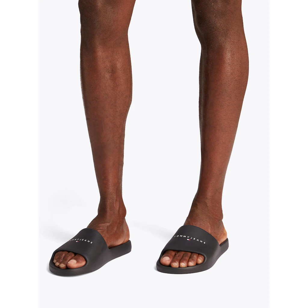 Tommy Jeans Pantolette »TJM BASIC SANDAL« Schlupfschuh Sommerschuh Bequemschuh Mit Logoschriftzug