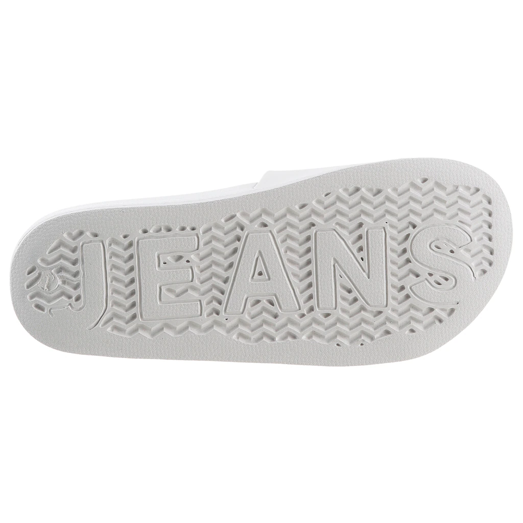 Tommy Jeans Pantolette »TOMMY JEANS FLAG POOL SLD ESS« Sommerschuh Schlappen Mit Farbiger Logoflagge Bestellen