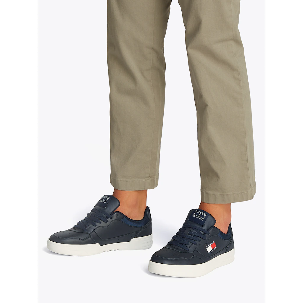 Tommy Jeans Plateausneaker »(NEW) TJM CUPSOLE LEATHER ESS« Freizeitschuh Halbschuh Schnürschuh Im Basket-Look Bestellen