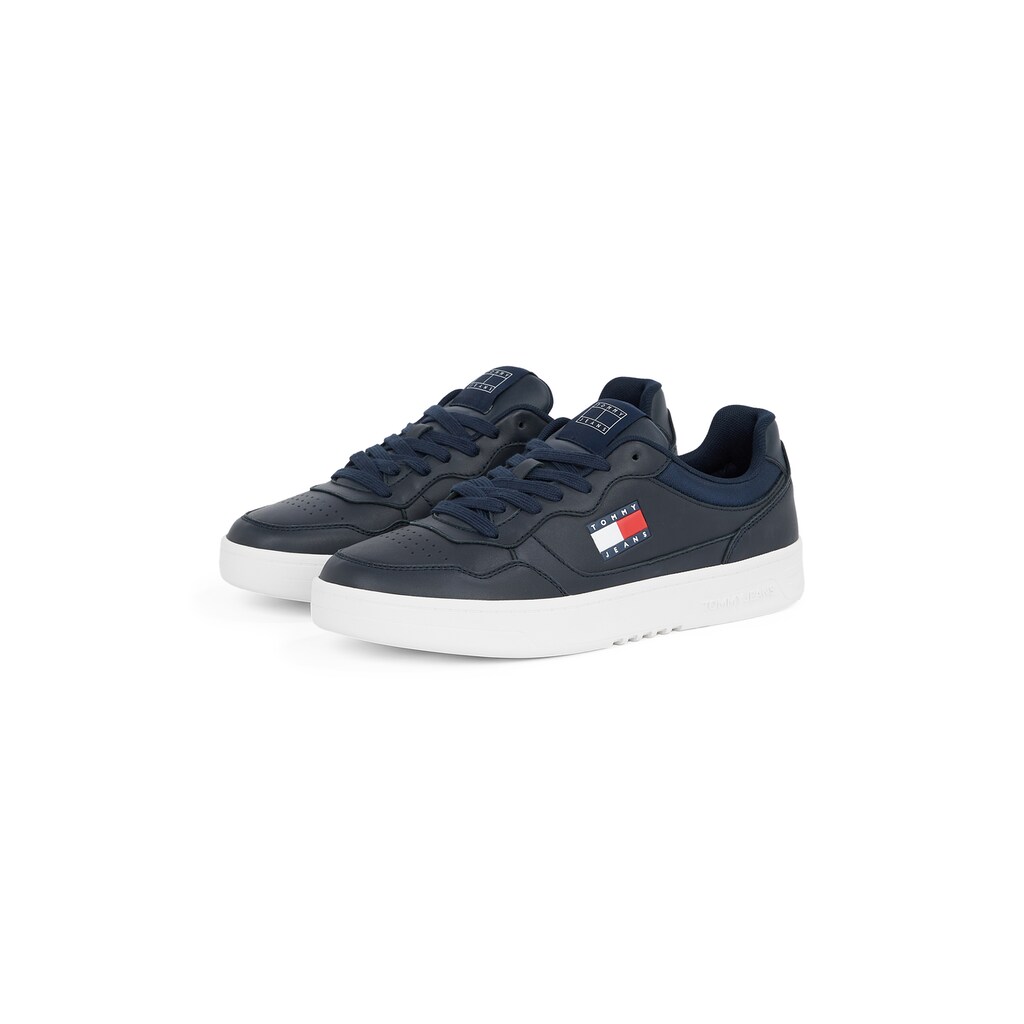 Tommy Jeans Plateausneaker »(NEW) TJM CUPSOLE LEATHER ESS« Freizeitschuh Halbschuh Schnürschuh Im Basket-Look Bestellen