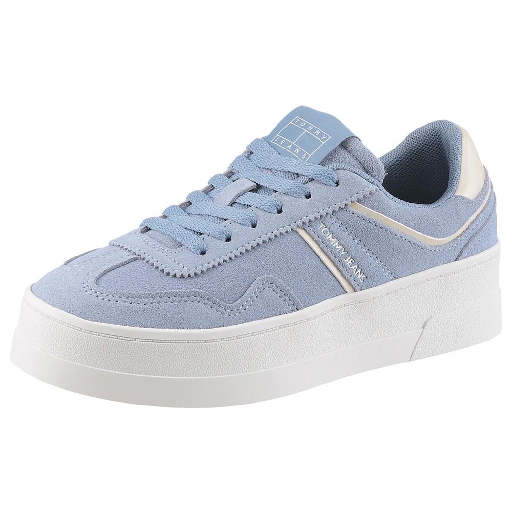Tommy Jeans Plateausneaker »THE GREENWICH FLATFORM ELEVATED« Schnürschuh Freitzeitschuh Halbschuh mit Logo-Aufnäher online bestellen