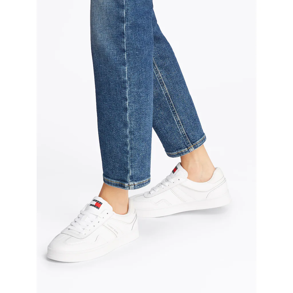 Tommy Jeans Plateausneaker »THE GREENWICH LEATHER« Freizeitschuh Halbschuh Schnürschuh Im Basket-Look Online Kaufen