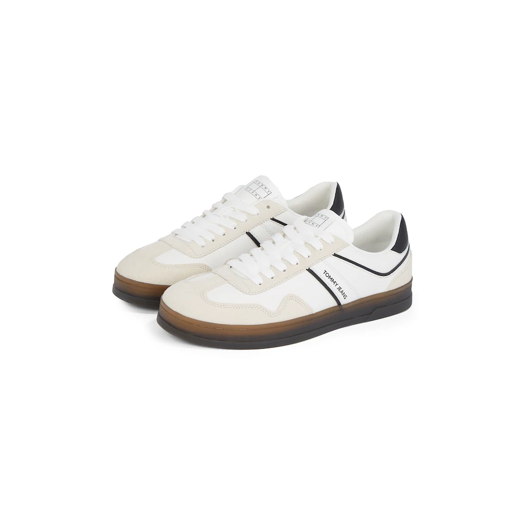 Tommy Jeans Plateausneaker »THE GREENWICH LEATHER« Freizeitschuh Halbschuh Schnürschuh Mit Kontrastbesatz Online Kaufen