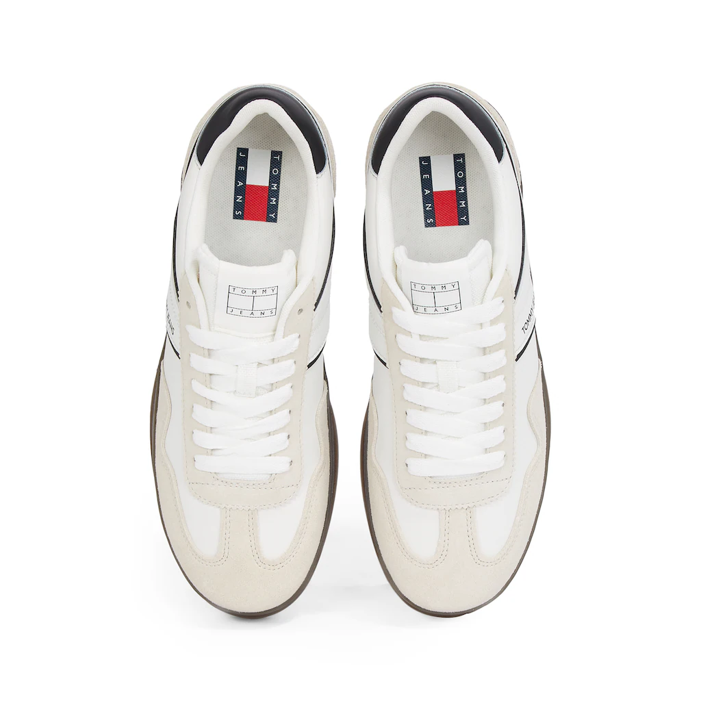 Tommy Jeans Plateausneaker »THE GREENWICH LEATHER« Freizeitschuh Halbschuh Schnürschuh Mit Kontrastbesatz Online Kaufen