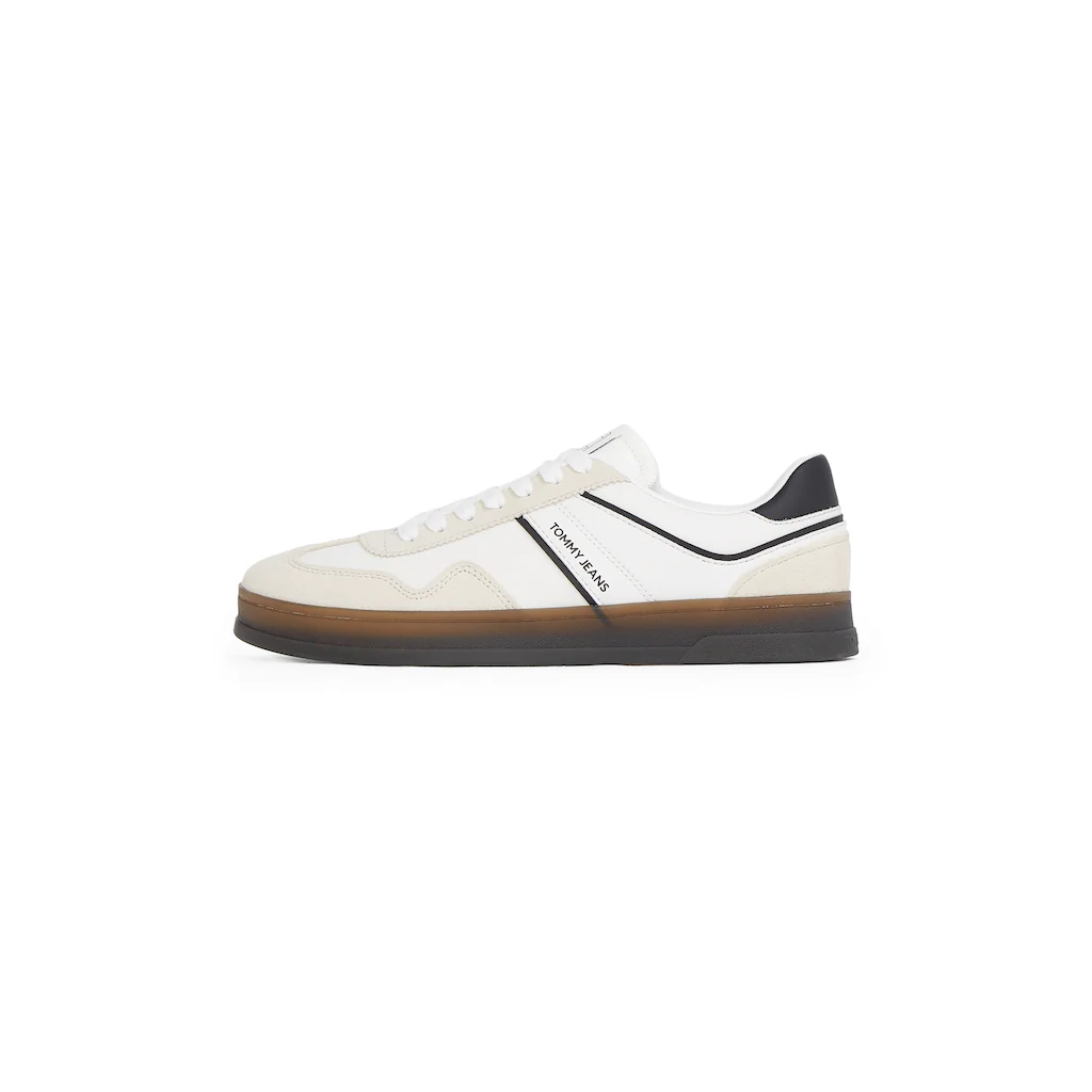 Tommy Jeans Plateausneaker »THE GREENWICH LEATHER« Freizeitschuh Halbschuh Schnürschuh mit Kontrastbesatz online kaufen