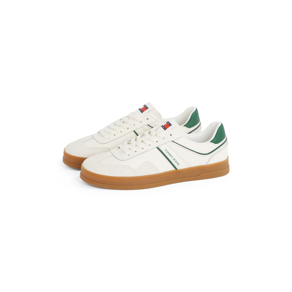 Tommy Jeans Plateausneaker »THE GREENWICH LEATHER« Freizeitschuh Halbschuh Schnürschuh mit kontrastfarbenen Details online kaufen
