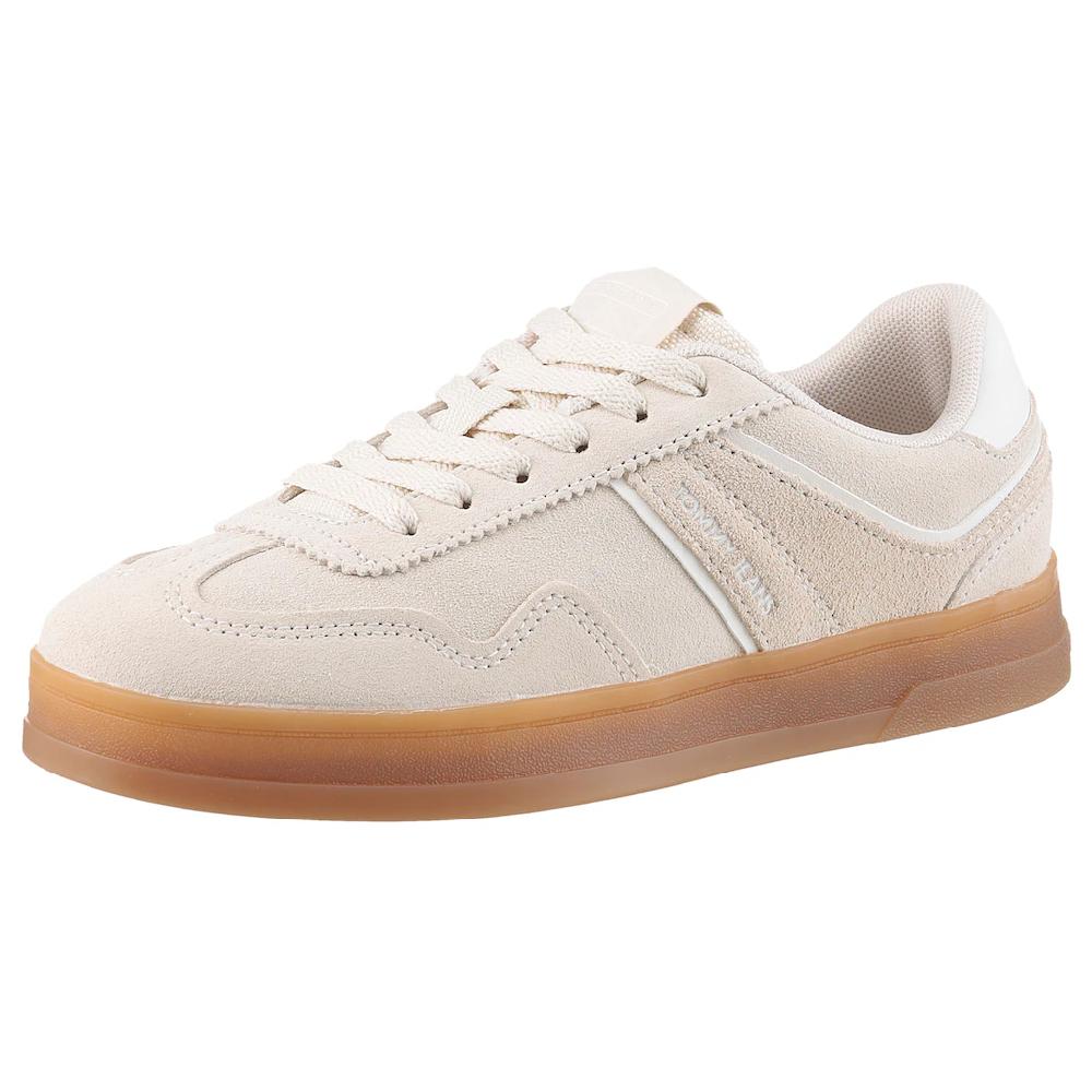 Tommy Jeans Plateausneaker »THE GREENWICH SUEDE« Freizeitschuh Halbschuh Schnürschuh mit gepolstertem Schaftrand online bestellen