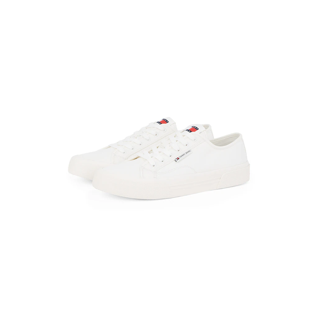Tommy Jeans Plateausneaker »TJM LACE UP CANVAS COLOR« Freizeitschuh Halbschuh Schnürschuh mit Logo-Aufnäher an der Zunge