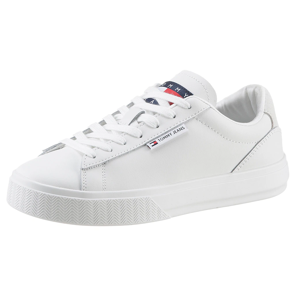 Tommy Jeans Plateausneaker »TJW CUPSOLE SNEAKER ESS« mit Logoaufnäher an der Zunge Freizeitschuh Halbschuh Schnürschuh bestellen