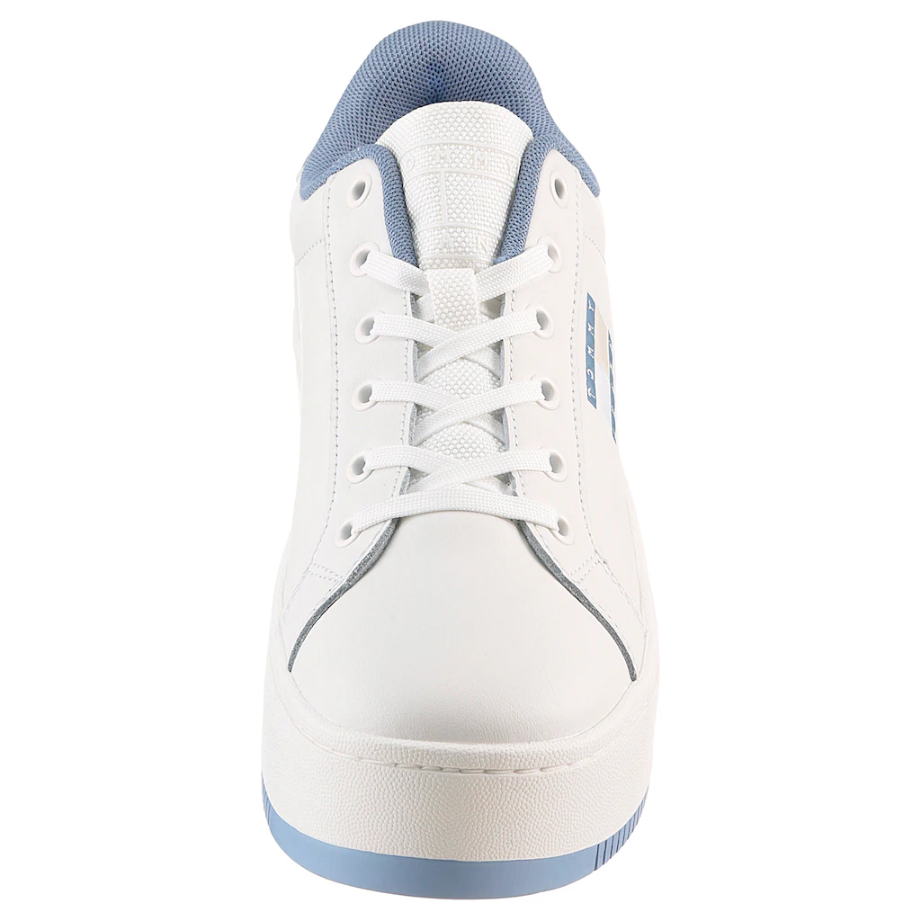 Tommy Jeans Plateausneaker »TJW FLATFORM ESS« Freizeitschuh Halbschuh Schnürschuh Mit Gepolstertem Schaftrand ▷ Für