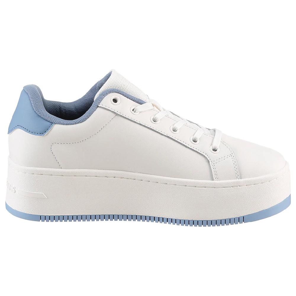 Tommy Jeans Plateausneaker »TJW FLATFORM ESS« Freizeitschuh Halbschuh Schnürschuh Mit Gepolstertem Schaftrand ▷ Für