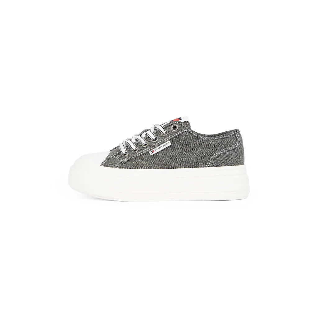 Tommy Jeans Plateausneaker »TJW FOXING FLATFORM LC« Freizeitschuh Halbschuh Schnürschuh Im Jeans-Look