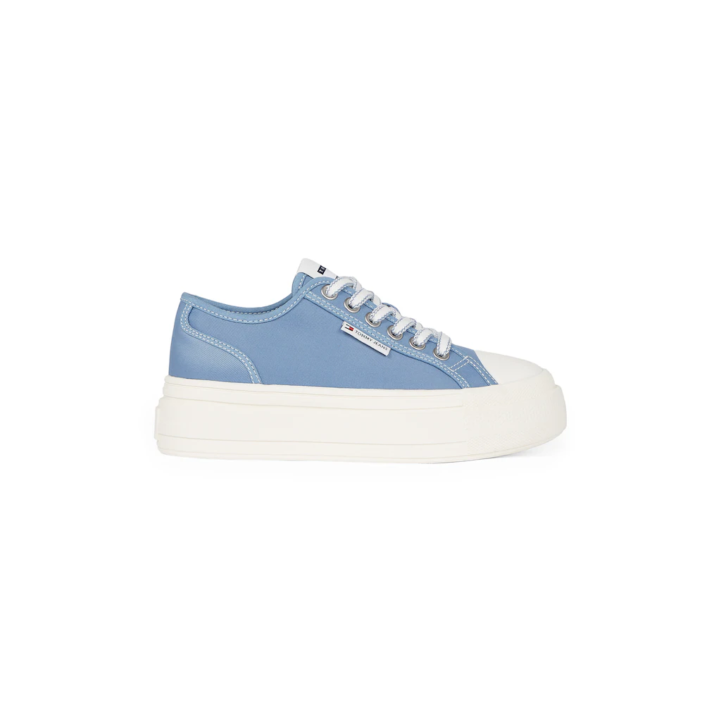 Tommy Jeans Plateausneaker »TJW FOXING FLATFORM SNEAKER LOW« Freizeitschuh Halbschuh Schnürschuh Mit Trendigen Kontrastnähten Online Kaufen