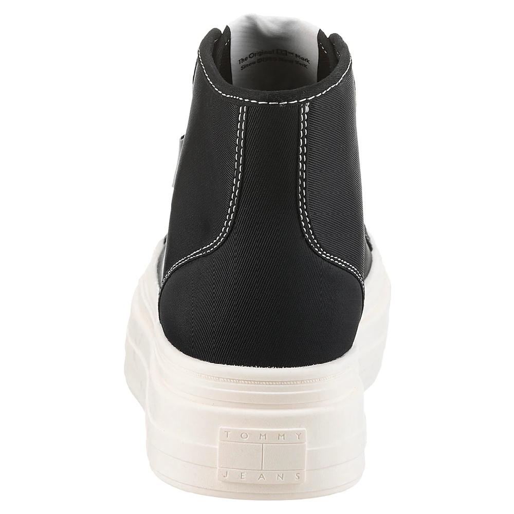 Tommy Jeans Plateausneaker »TJW FOXING FLATFORM SNEAKER HIGH« Freizeitschuh Schnürboots High Top-Sneaker Mit Kontrastnähten Online Kaufen