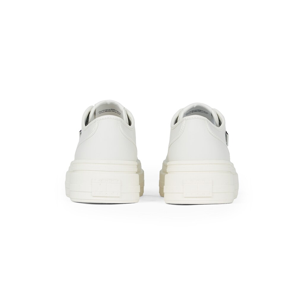 Tommy Jeans Plateausneaker »TJW FOXING VULC LC LEATHER« Freizeitschuh Halbschuh Schnürschuh Kontrast-Schnürsenkel Kaufen