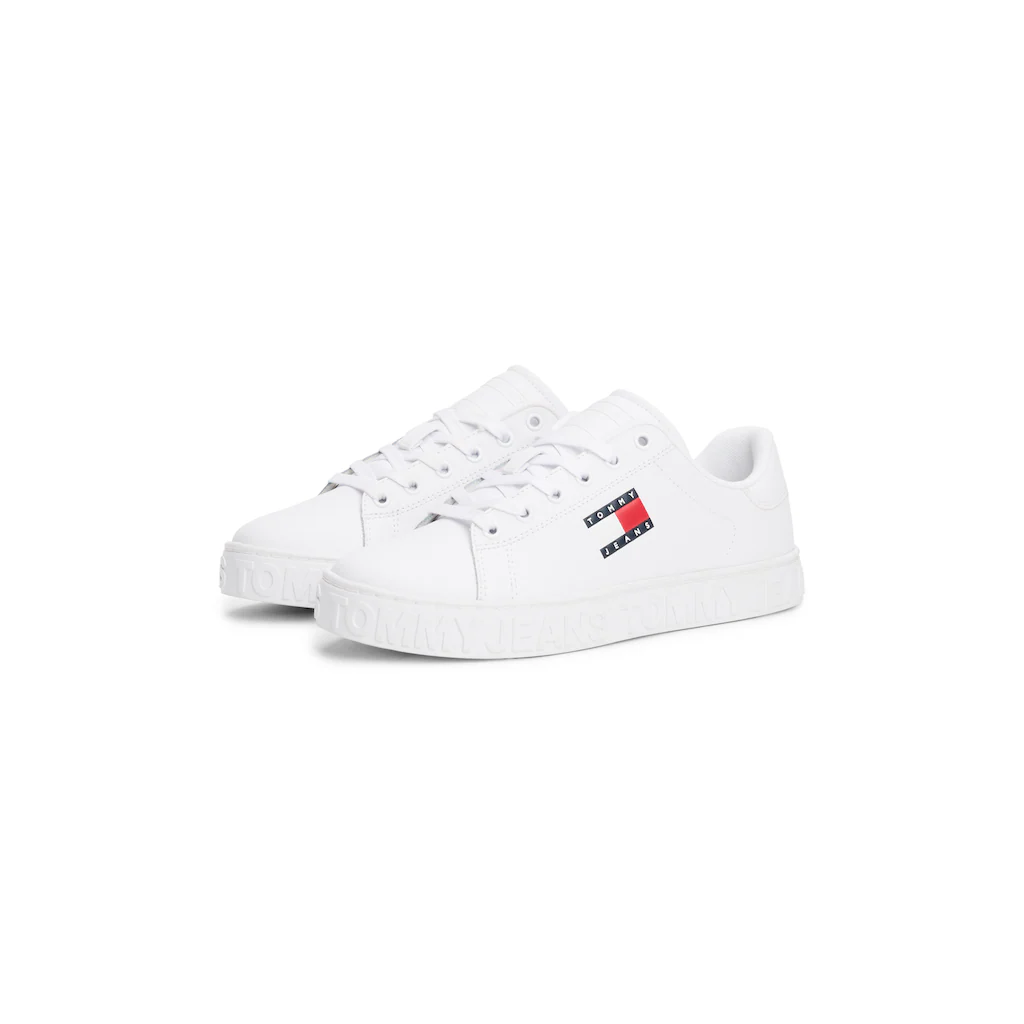Tommy Jeans Plateausneaker »TJW LOGO OUTSOLE SNEAKER ESS« Freizeitschuh Halbschuh Schnürschuh mit seitlicher Logoflagge kaufen