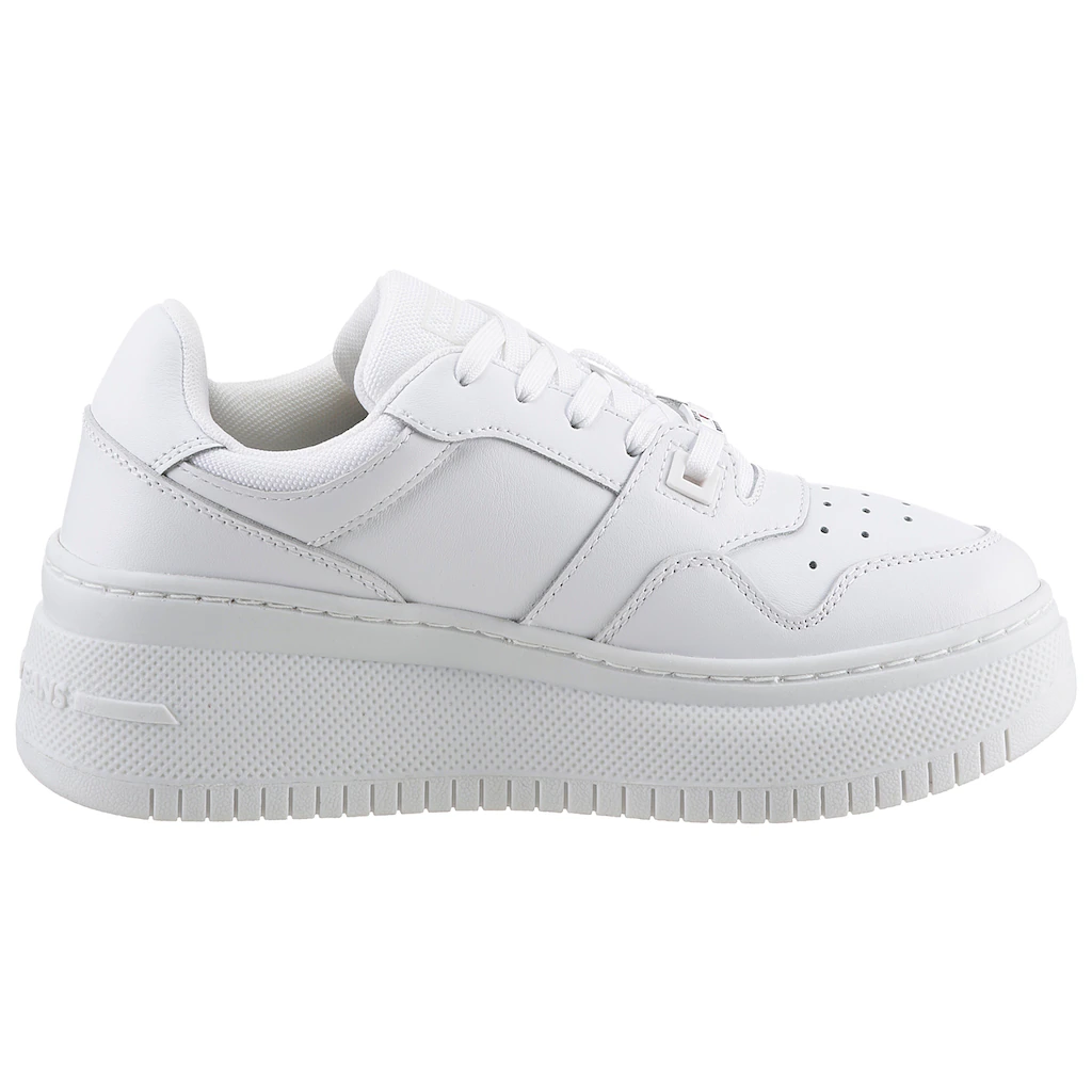 Tommy Jeans Plateausneaker »TJW RETRO BASKET FLATFORM ESS« Mit Logoschriftzug In Der Sohle Freizeitschuh Halbschuh Schnürschuh Online Bestellen
