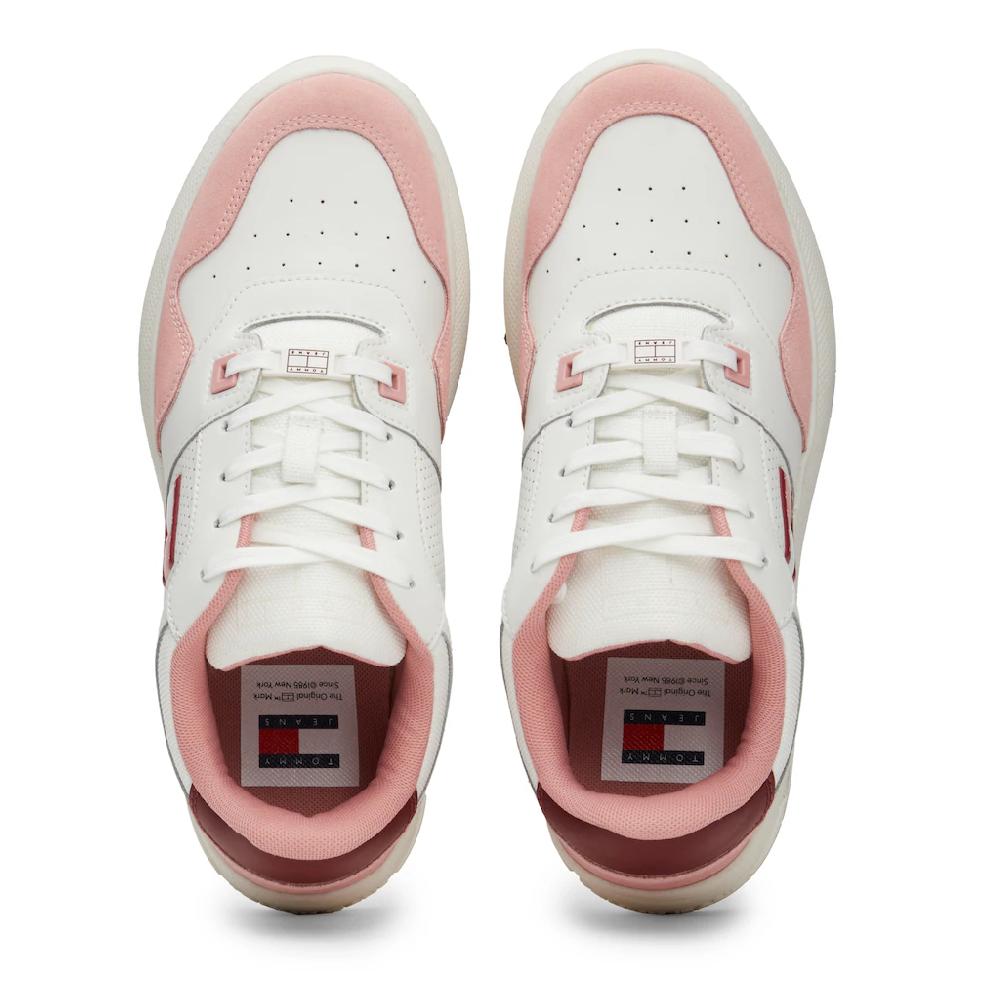 Tommy Jeans Plateausneaker »TJW RETRO BASKET FLATFORM MIX« Freizeitschuh Halbschuh Schnürschuh Mit Logo-Flagge ▷ Für