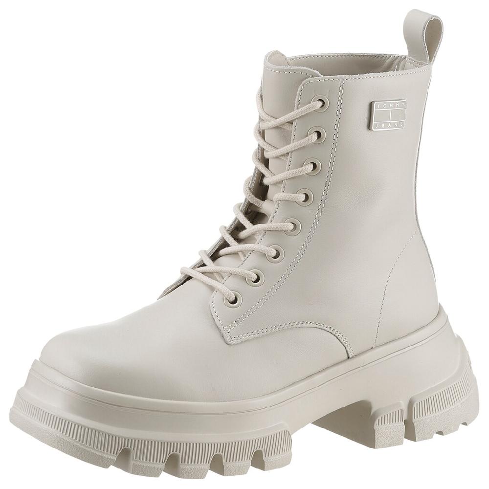 Tommy Jeans Schnürboots »TJW CHUNKY LEATHER BOOT« mit Marken-Logo bestellen
