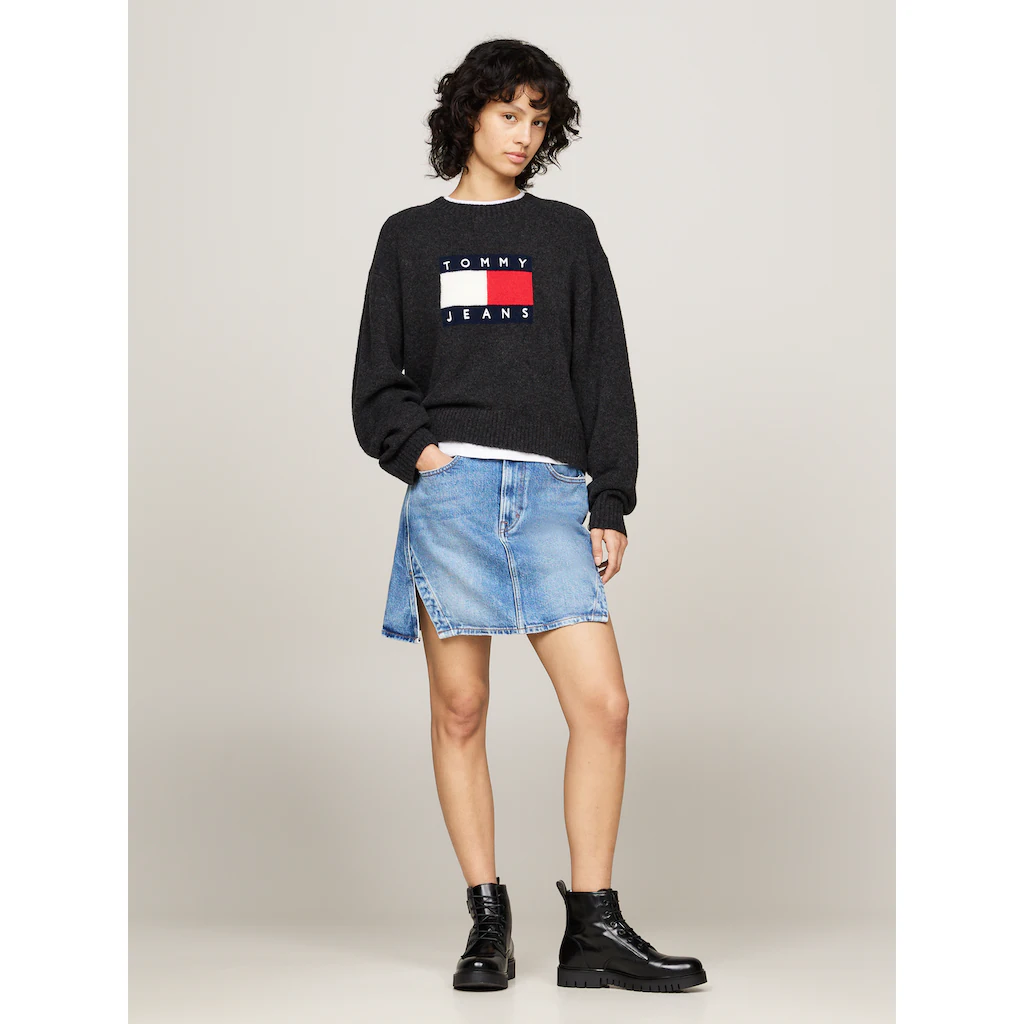 Tommy Jeans Schnürboots »TJW LACE UP BOOT« Blockabsatz Plateau Schnürstiefelette Chunky Boots Logoaufnäher Bestellen