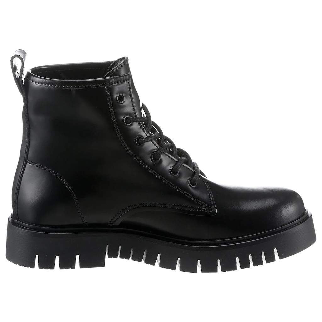 Tommy Jeans Schnürboots »TJW LACE UP BOOT« Blockabsatz Plateau Schnürstiefelette Chunky Boots Logoaufnäher Bestellen