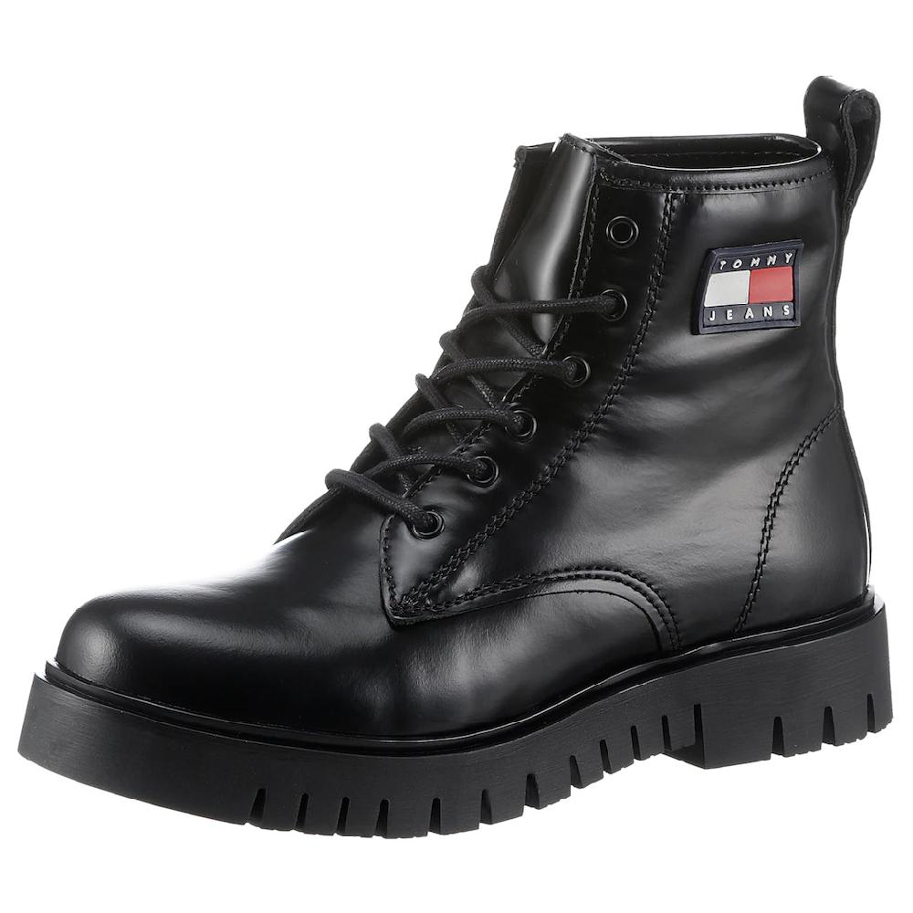 Tommy Jeans Schnürboots »TJW LACE UP BOOT« Blockabsatz Plateau Schnürstiefelette Chunky Boots Logoaufnäher bestellen