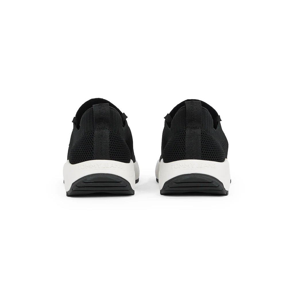 Tommy Jeans Slip-On Sneaker »TJM RUNNER KNTITTED« Freizeitschuh Halbschuh Schlipper Mit Aufgesetzter Schnürung
