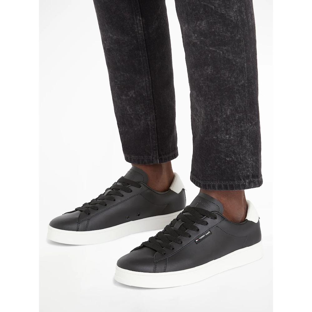 Tommy Jeans Sneaker »TJM LEATHER LOW CUPSOLE« Mit Label Freizeitschuh Halbschuh Schnürschuh Bestellen