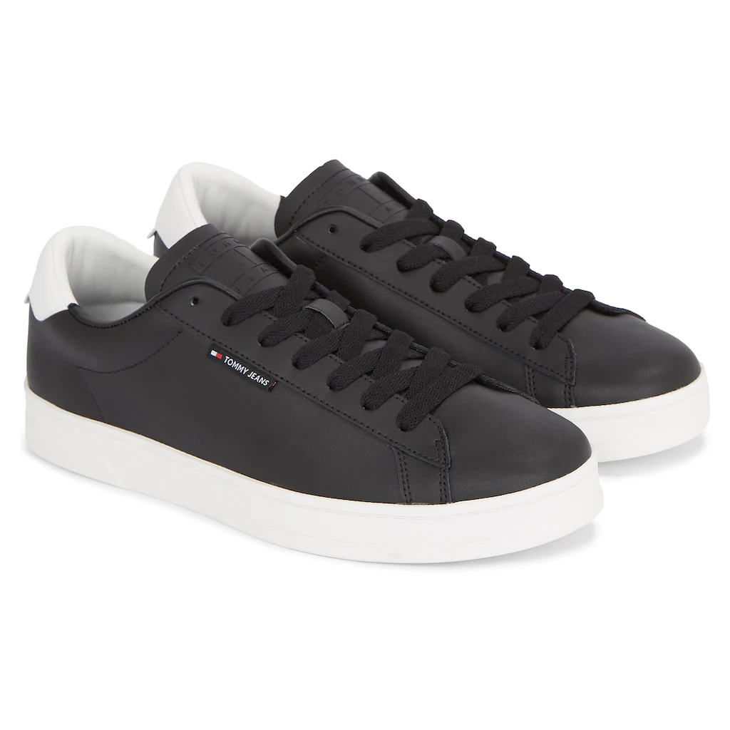 Tommy Jeans Sneaker »TJM LEATHER LOW CUPSOLE« mit Label Freizeitschuh Halbschuh Schnürschuh bestellen