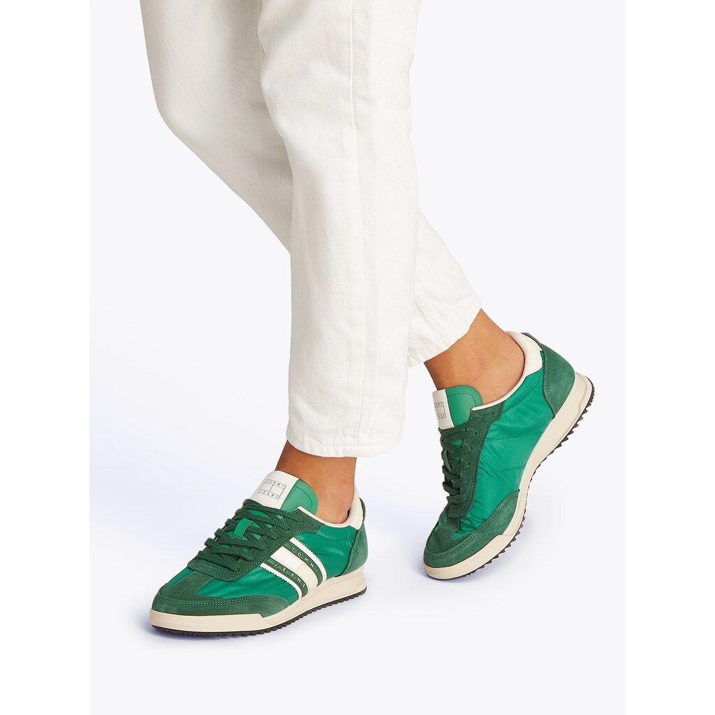 Tommy Jeans Sneaker »TJM RETRO RUNNER CLEATED« Freizeitschuh Halbschuh Schnürer Mit Kontrastbesatz