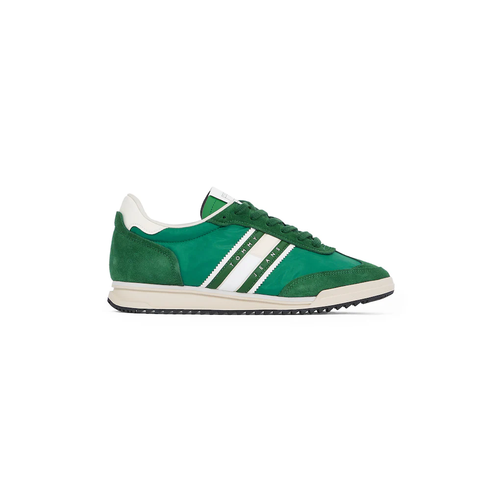 Tommy Jeans Sneaker »TJM RETRO RUNNER CLEATED« Freizeitschuh Halbschuh Schnürer Mit Kontrastbesatz