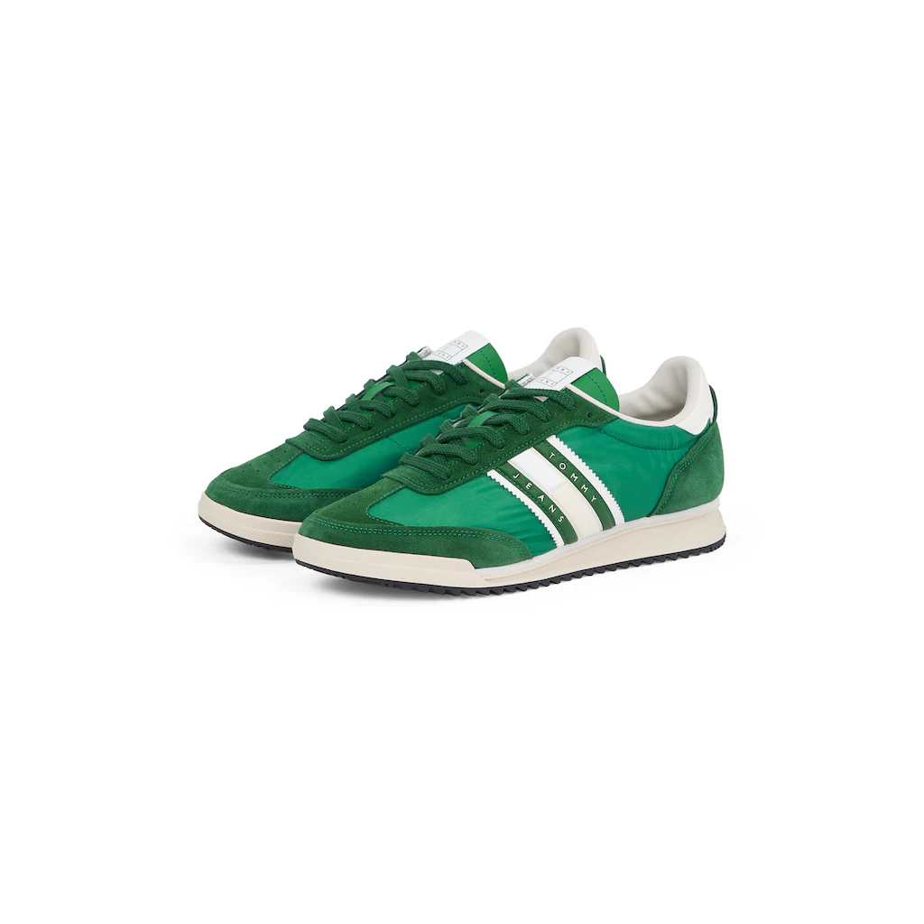 Tommy Jeans Sneaker »TJM RETRO RUNNER CLEATED« Freizeitschuh Halbschuh Schnürer mit Kontrastbesatz