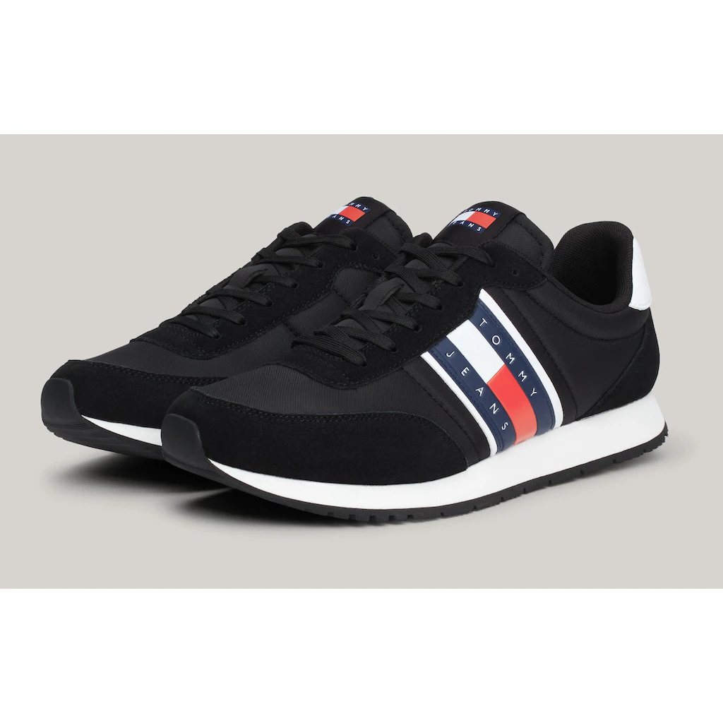 Tommy Jeans Sneaker »TJM RUNNER CASUAL ESS« Freizeitschuh Halbschuh Schnürschuh Mit Seitlicher Logoflagge ▷ Für