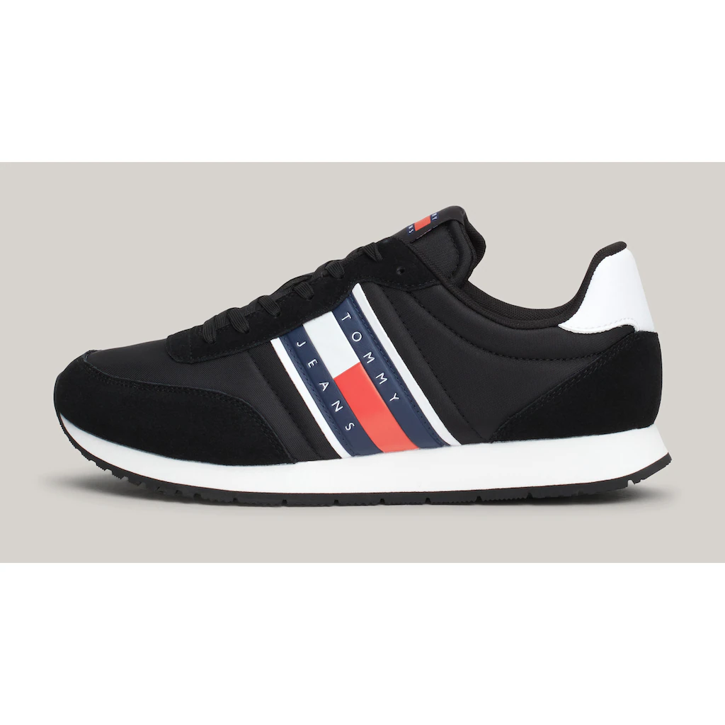 Tommy Jeans Sneaker »TJM RUNNER CASUAL ESS« Freizeitschuh Halbschuh Schnürschuh mit seitlicher Logoflagge ▷ für