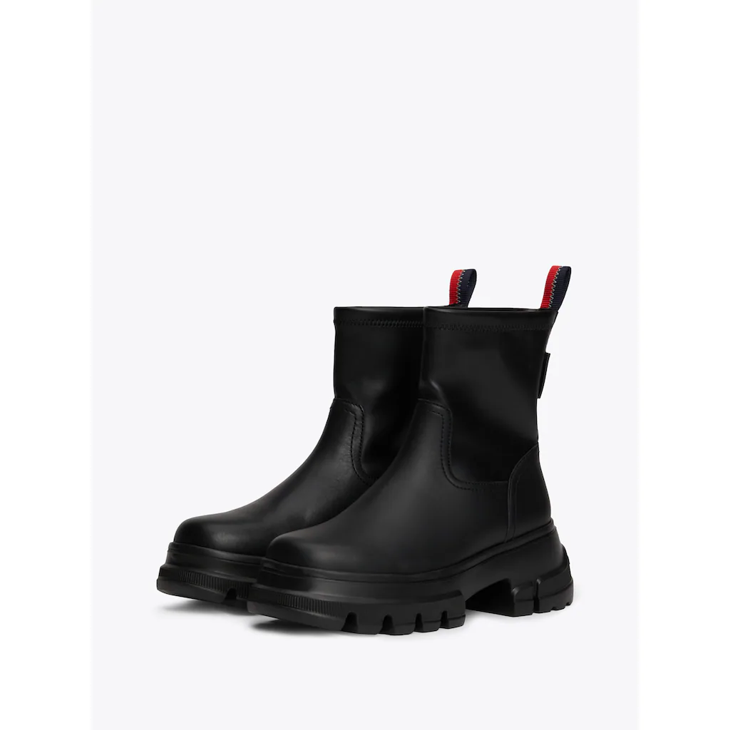 Tommy Jeans Stiefelette »TJW CHUNKY CHELSEA BOOT MIX MAT« Blockabsatz Plateau Schlupfboots Combat-Boots mit Label kaufen