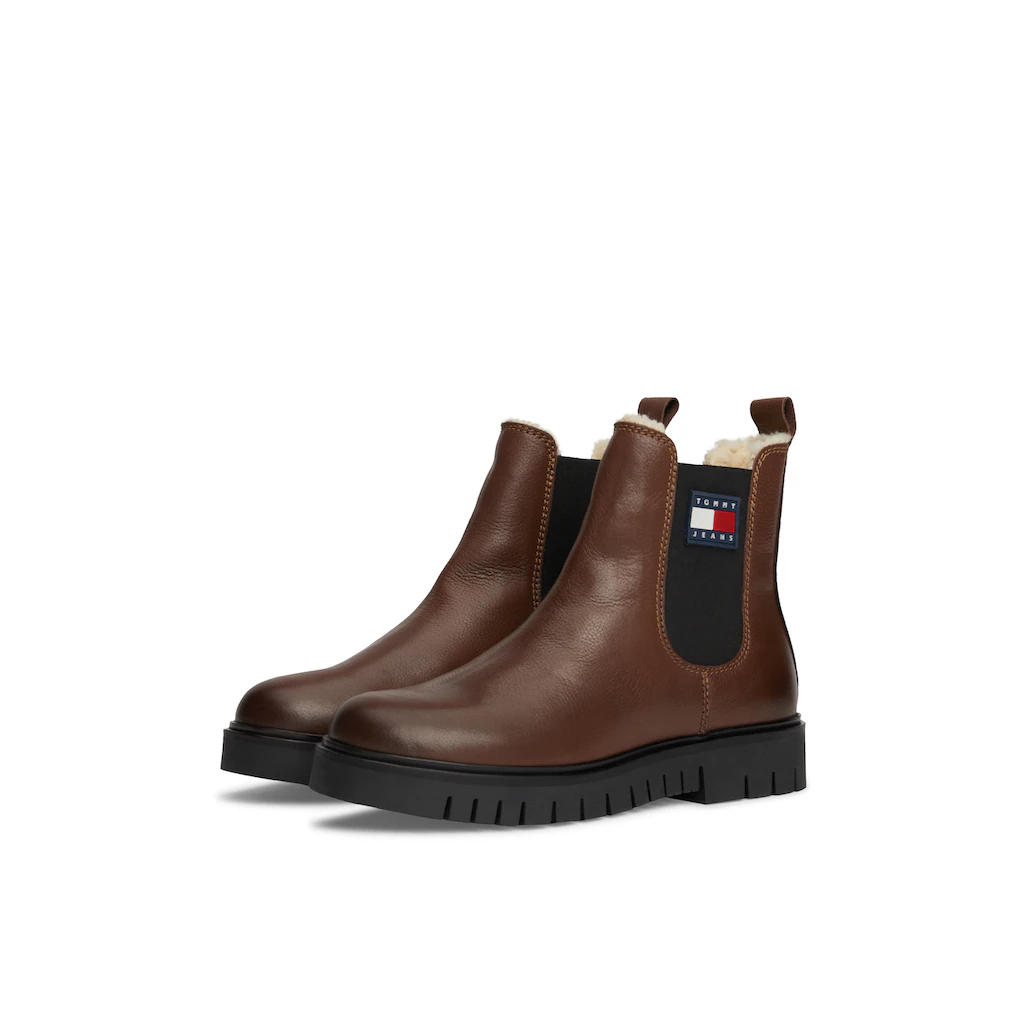 Tommy Jeans Winterboots »TJW CHELSEA BOOT WL« Blockabsatz Plateau Chelseaboots Schlupfschuh Mit Seitlichem Logo ▷ Für
