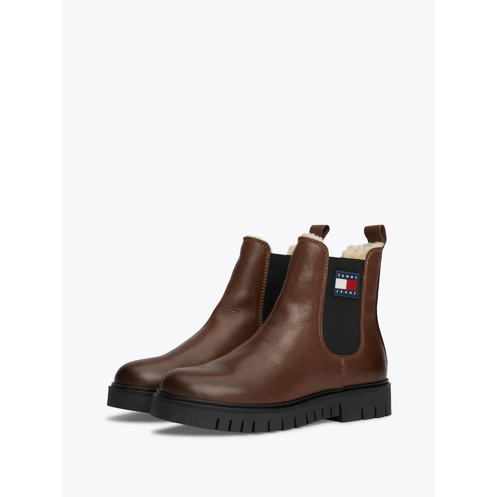 Tommy Jeans Winterboots »TJW CHELSEA BOOT WL« Blockabsatz Plateau Chelseaboots Schlupfschuh mit seitlichem Logo ▷ für
