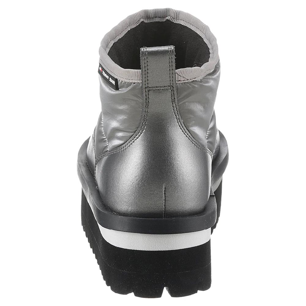 Tommy Jeans Winterboots »TJW NYLON FLATFORM BOOT WL« Plateau Snowboots Ankleboots Schlupfschuh Mit Anziehlasche ▷ Für