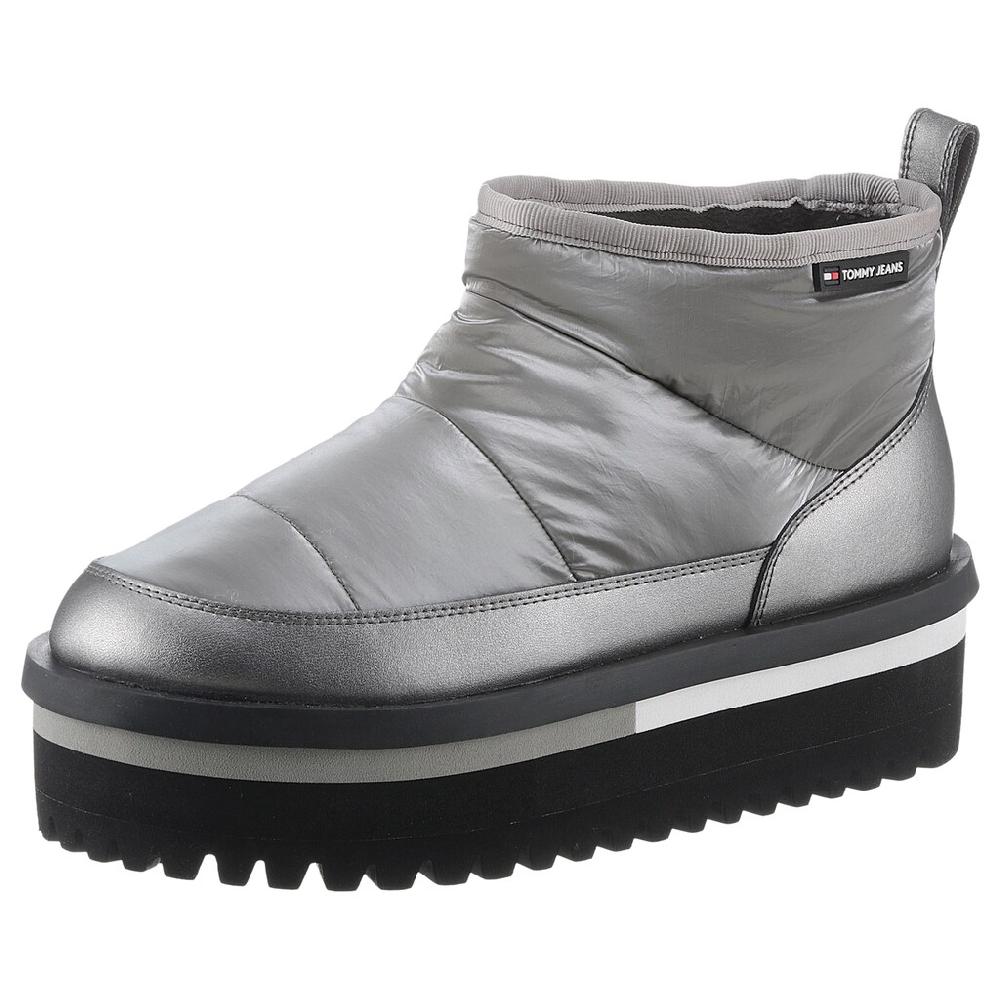 Tommy Jeans Winterboots »TJW NYLON FLATFORM BOOT WL« Plateau Snowboots Ankleboots Schlupfschuh mit Anziehlasche ▷ für
