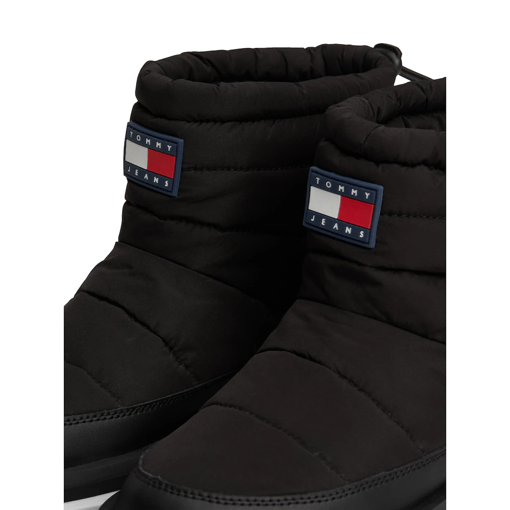 Tommy Jeans Winterboots »TJW PADDED FLAT BOOT WL« Plateau Snowboots Kurzstiefel Mit Schnellverschluss Am Schaftrand ▷ Für
