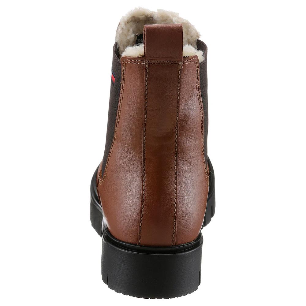 Tommy Jeans Winterboots »WARMLINED CHELSEA BOOT« Blockabsatz Plateau Businesschuh Mit Profilsohle ▷ Für